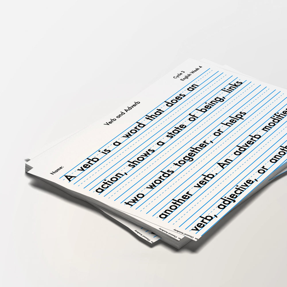 Cycle 3 Handwriting Sheets