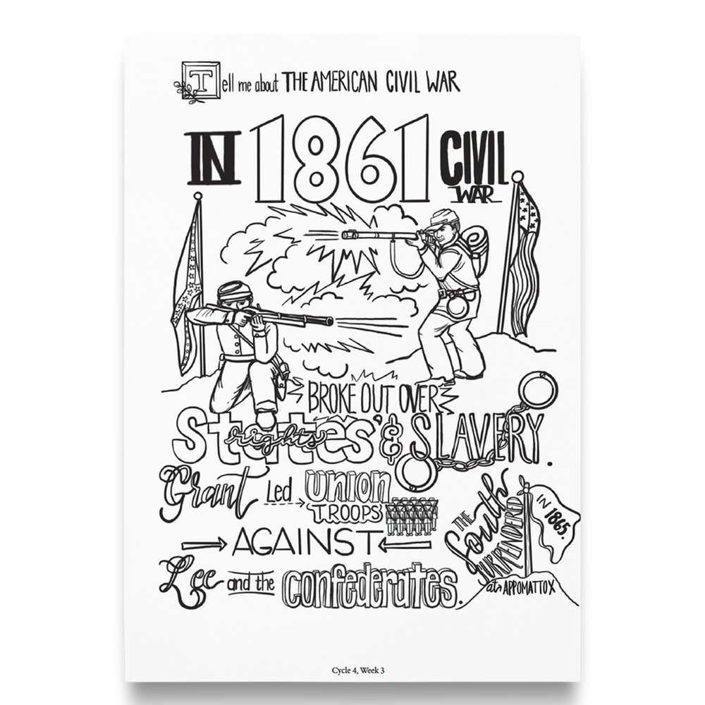 Coloring Pages–History Memory Work–Cycle 4 (PDF)