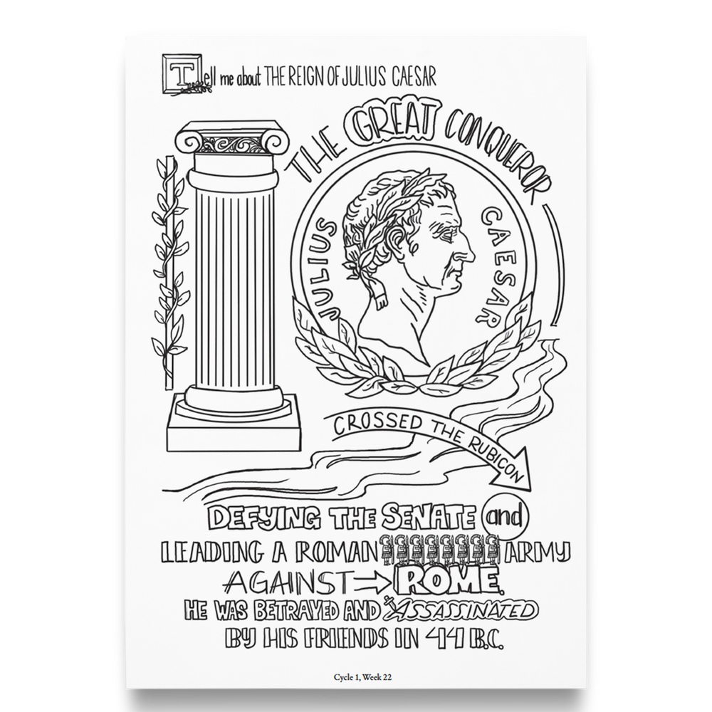 Coloring Pages–History Memory Work–Cycle 1(PDF)