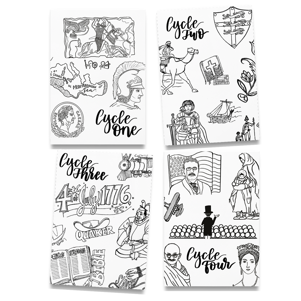 Coloring Pages–History Memory Work– Bundle (PDF)