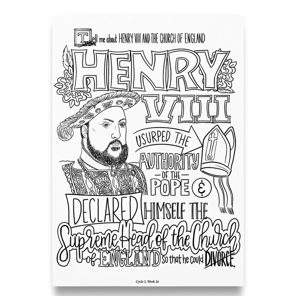 Coloring Pages- History Memory Work- Cycle 2 (PDF)