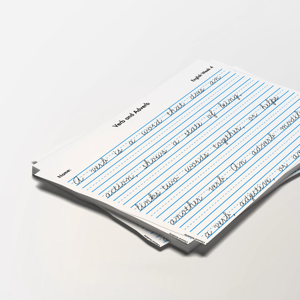 Cycle 4 Handwriting Sheets