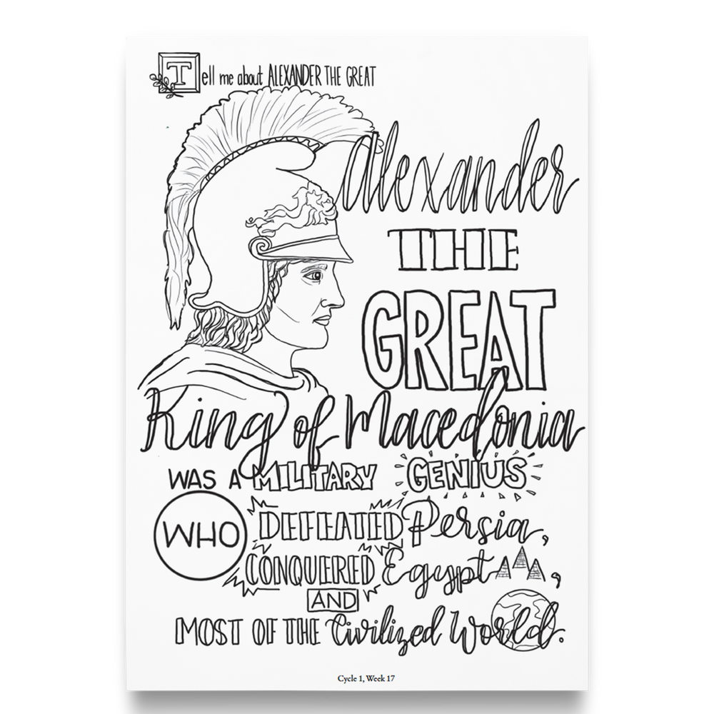 Coloring Pages–History Memory Work–Cycle 1(PDF)