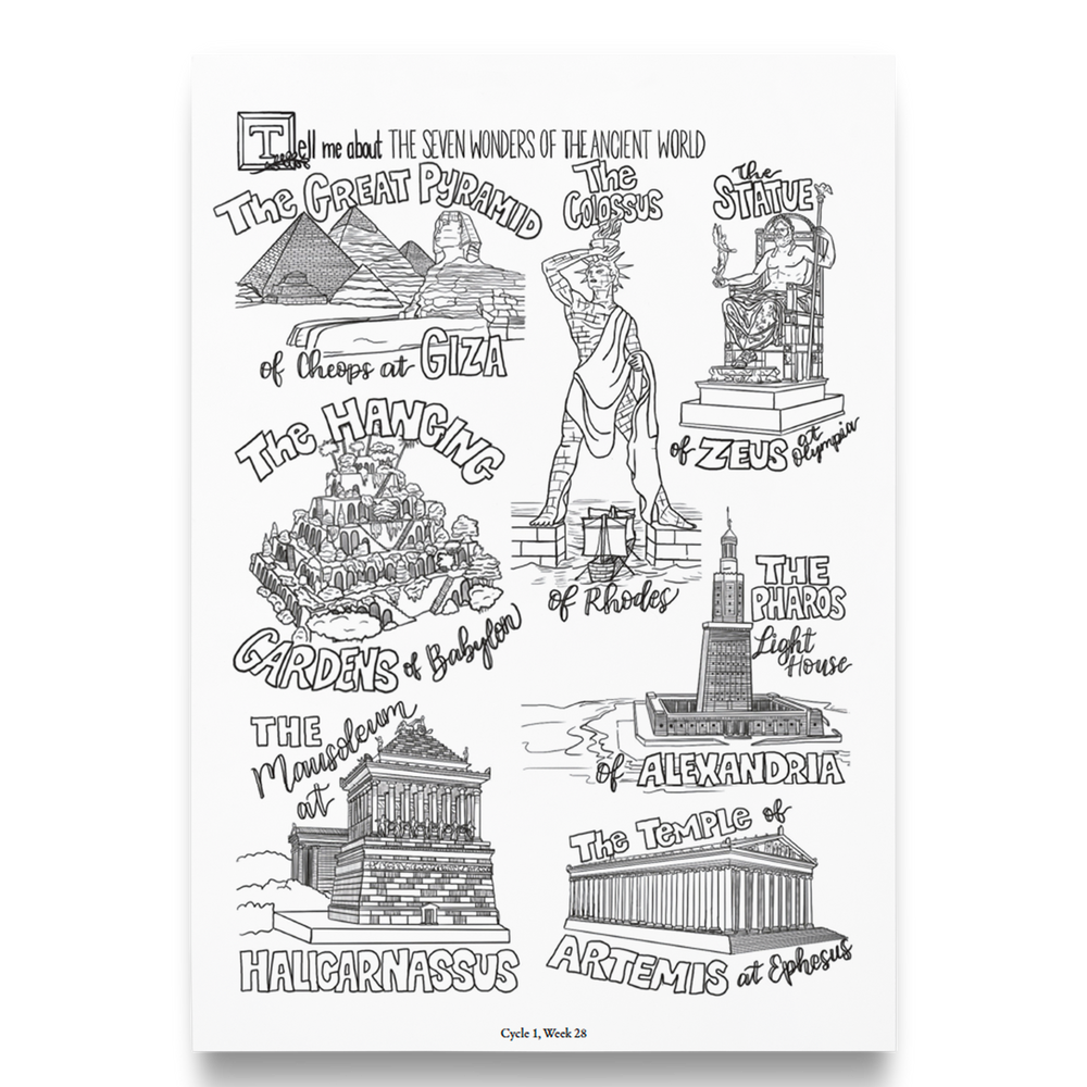 Coloring Pages–History Memory Work–Cycle 1(PDF)